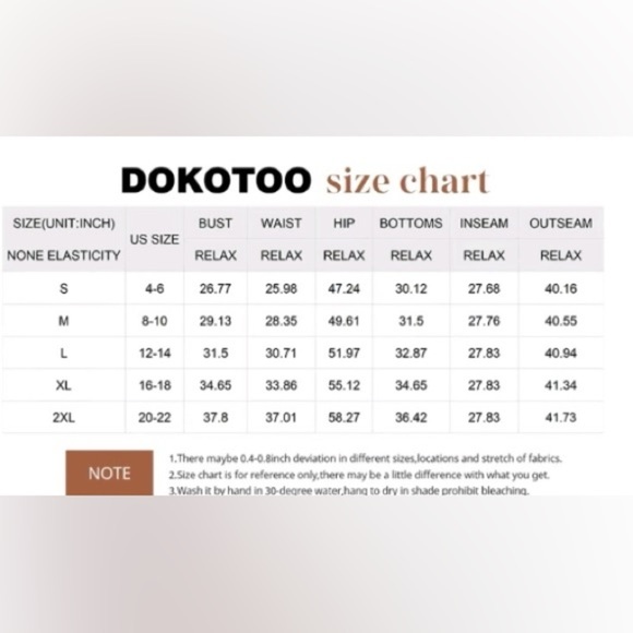 Dokotoo Casual Overalls/Jumpsuit 1-PC Sleeveless Floral Print Boho Romper SZ LG - Picture 7 of 7